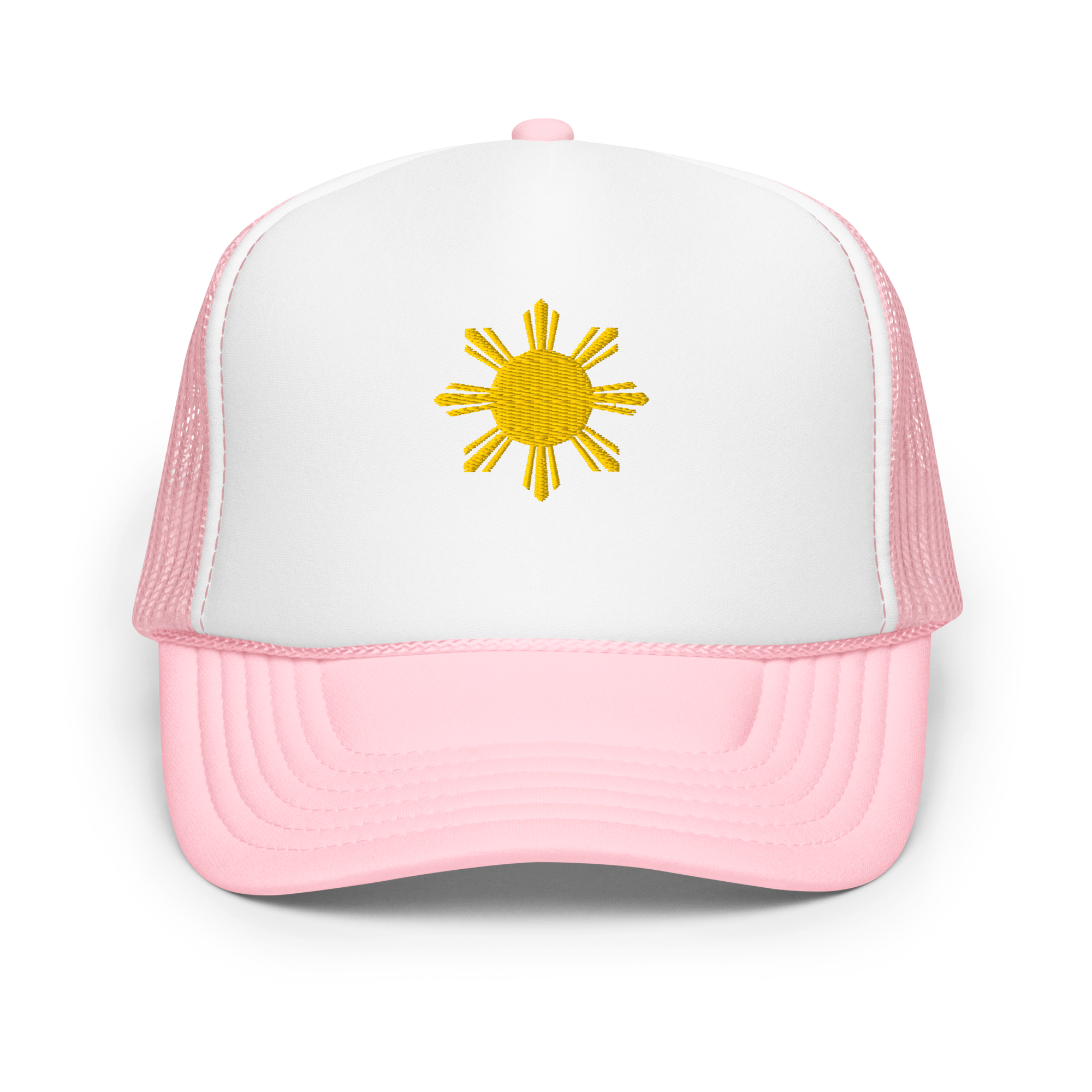 SUN - foam trucker hat - Light Pink/White