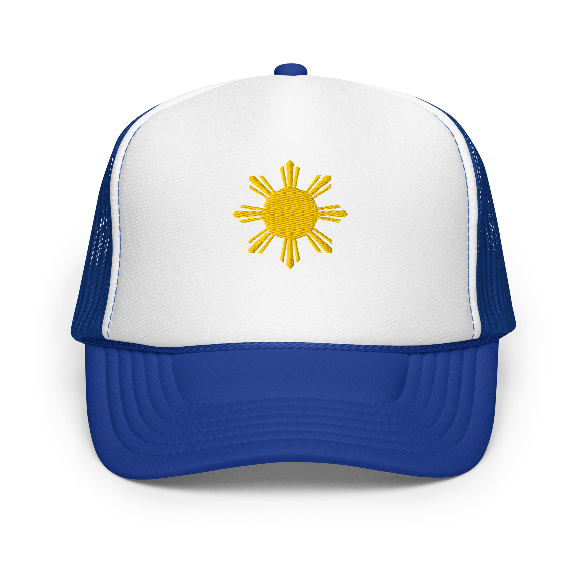 SUN - foam trucker hat - Royal Blue/White