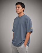 SCRIPT + SUN OVERSIZED TEE - Indigo