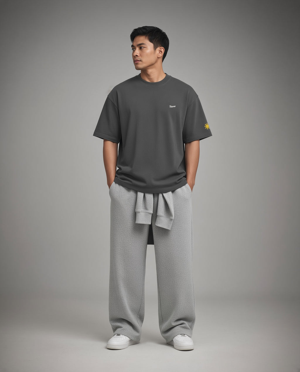 SCRIPT + SUN OVERSIZED TEE - Coal