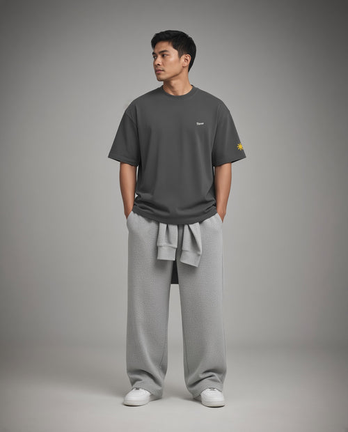 SCRIPT + SUN OVERSIZED TEE - Coal
