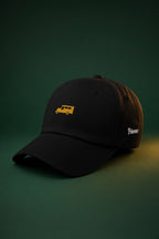 Yellow Gold Jeepney + Script - Cotton Hat - Black