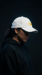 THREE STARS & HALF-SUN + GREEN SCRIPT - cotton hat