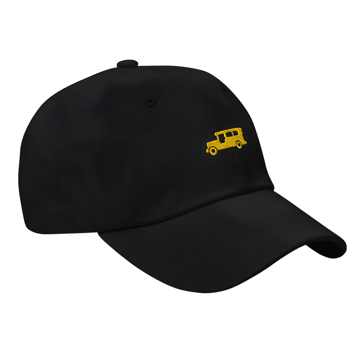 Yellow Gold Jeepney + Pilipinas Script on cotton hat - Navy