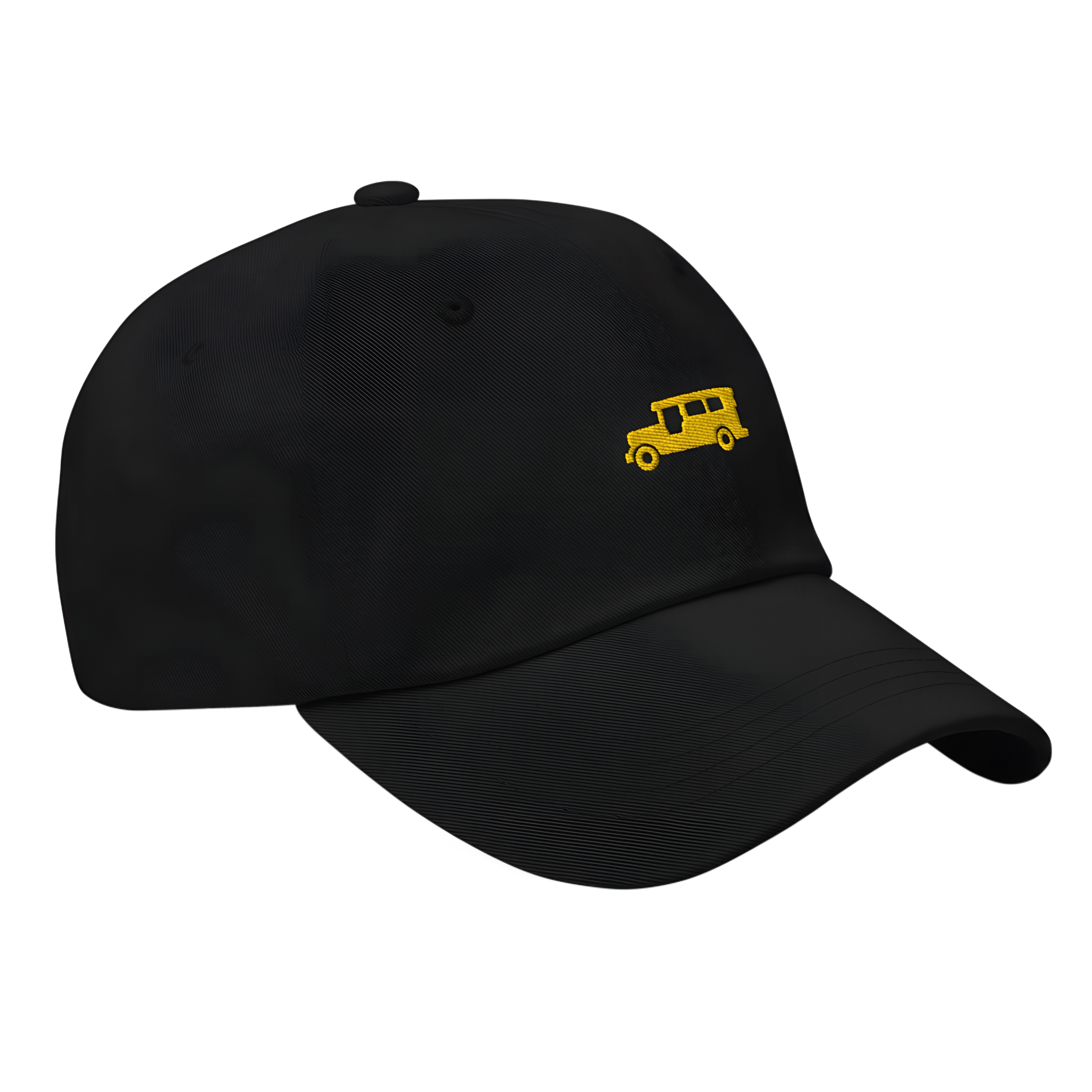 Yellow Gold Jeepney + Pilipinas Script on cotton hat - Dark Green