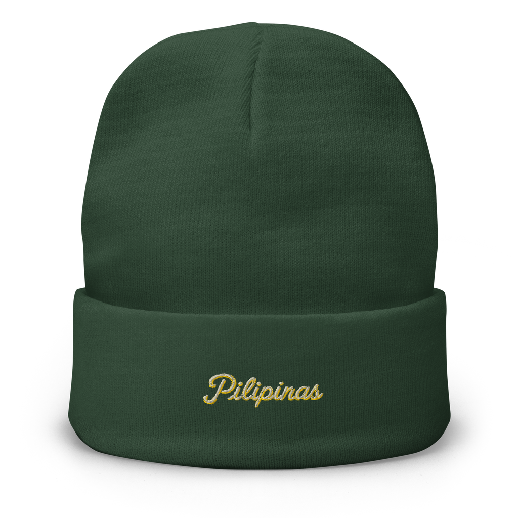 Modern Script Beanie - Dark Green