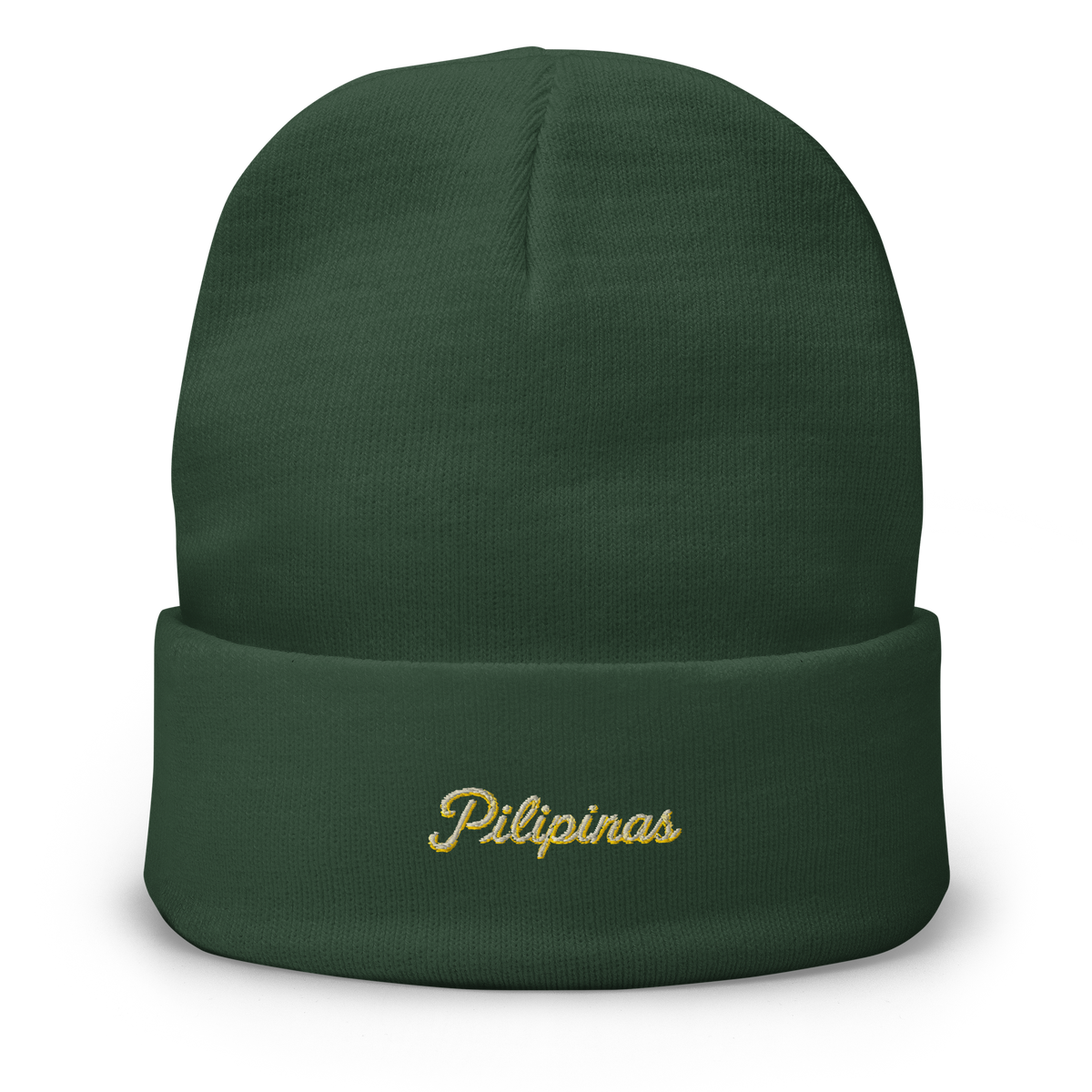 Modern Script Beanie - Dark Green