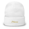Modern Script Beanie - White