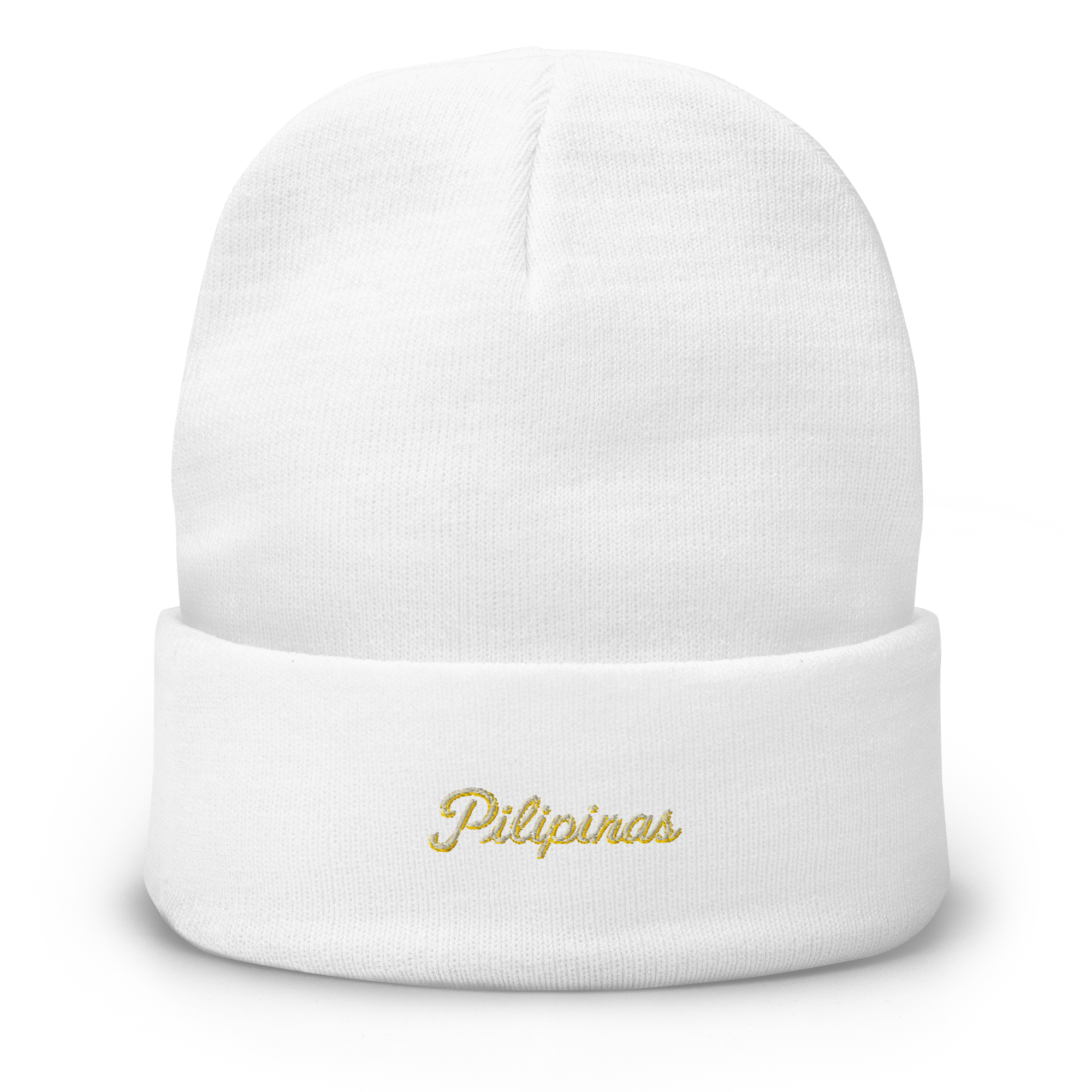 Modern Script Beanie - White