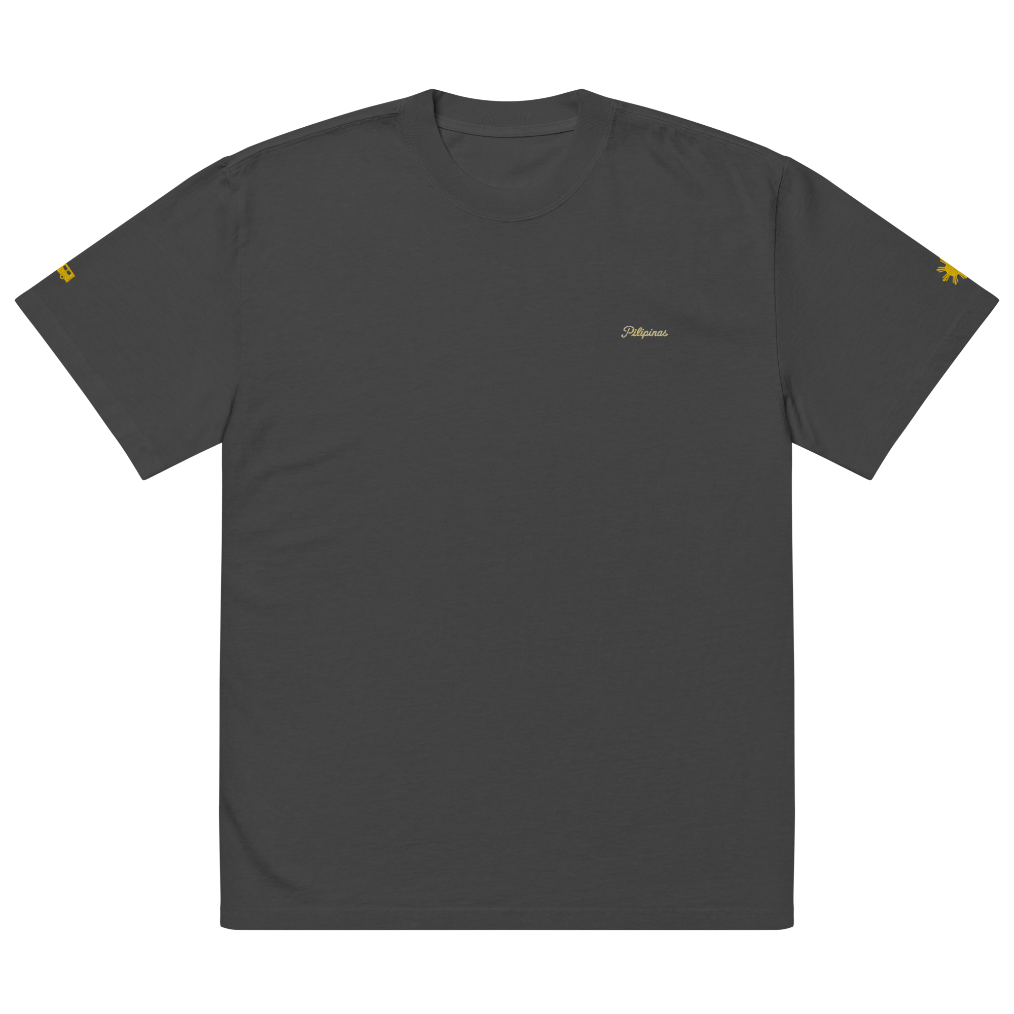 MODERN SCRIPT + SUN + JEEPNEY Oversized Tee - Grey