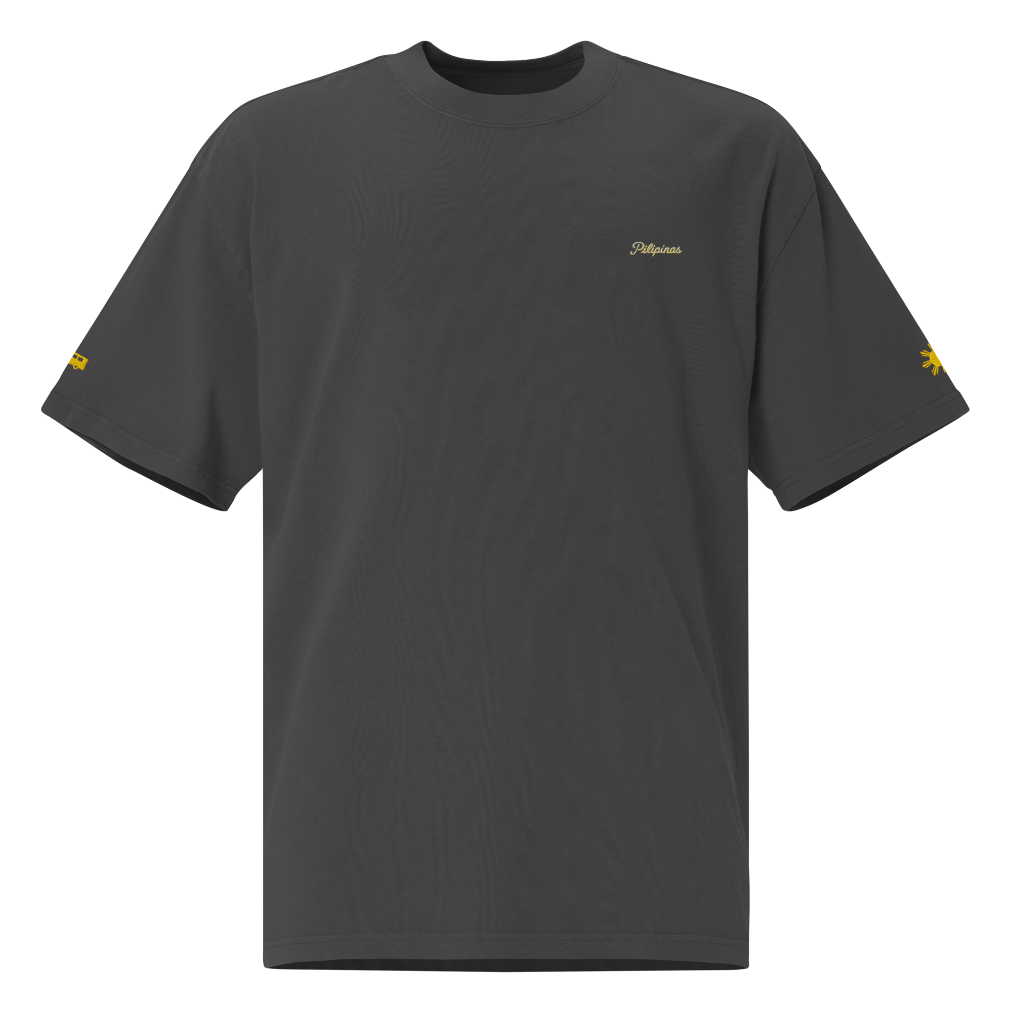 MODERN SCRIPT + SUN + JEEPNEY Oversized Tee - Black