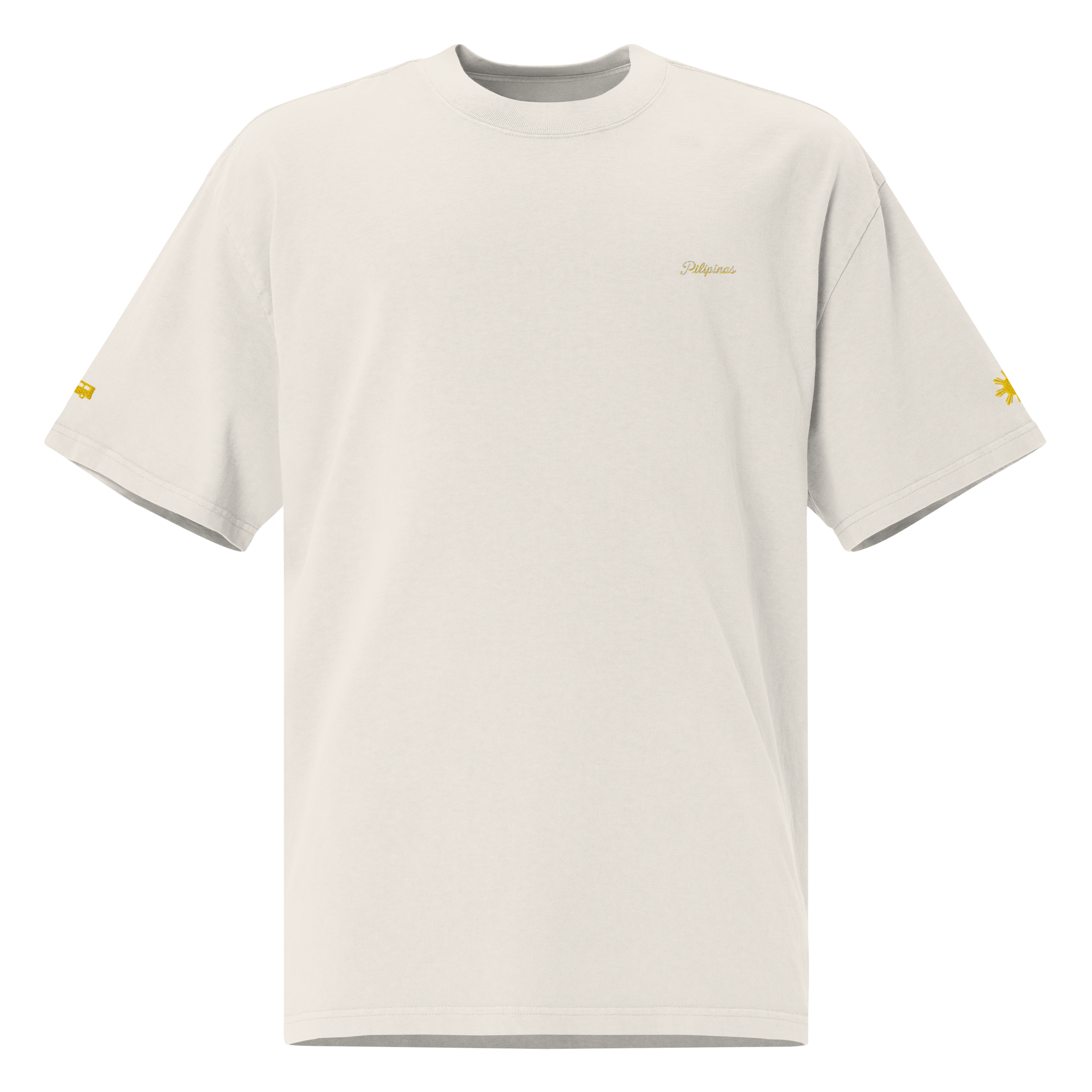 MODERN SCRIPT + SUN + JEEPNEY Oversized Tee - Bone
