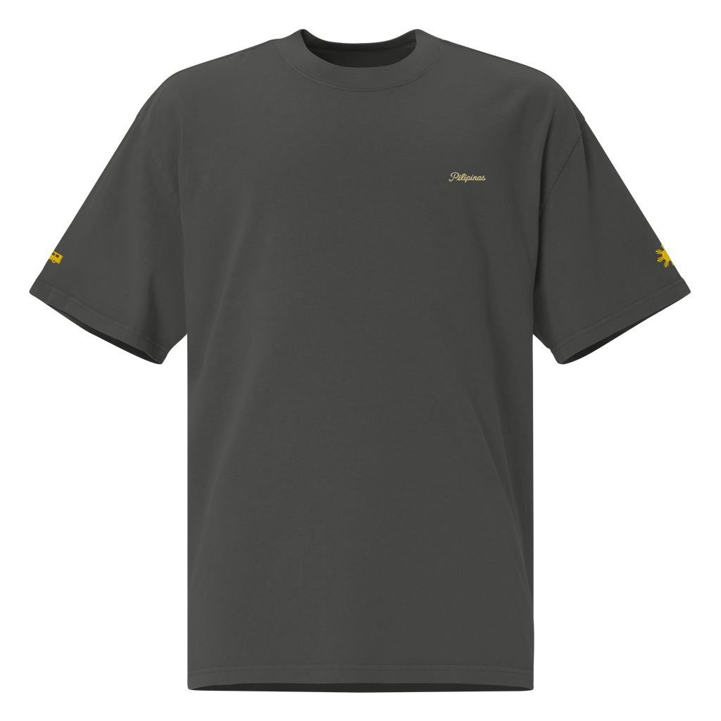 MODERN SCRIPT + SUN + JEEPNEY Oversized Tee - Khaki