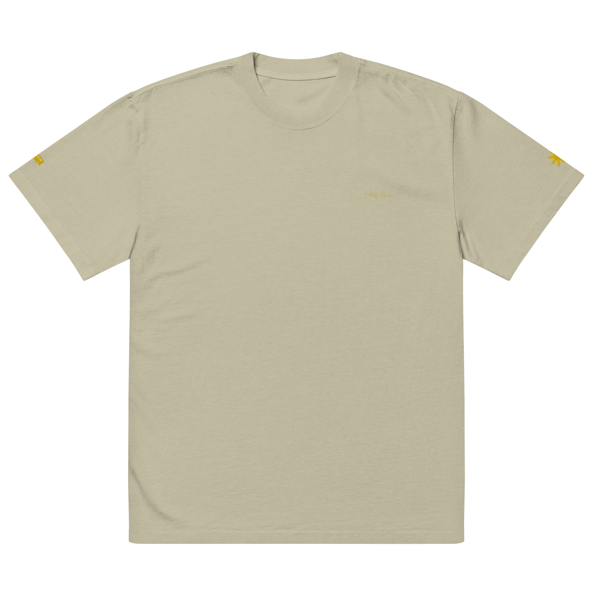 MODERN SCRIPT + SUN + JEEPNEY Oversized Tee - Khaki