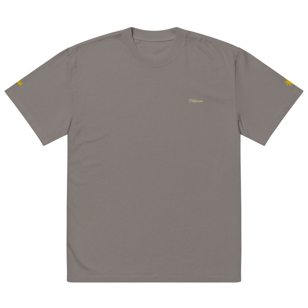 MODERN SCRIPT + SUN + JEEPNEY Oversized Tee - Khaki