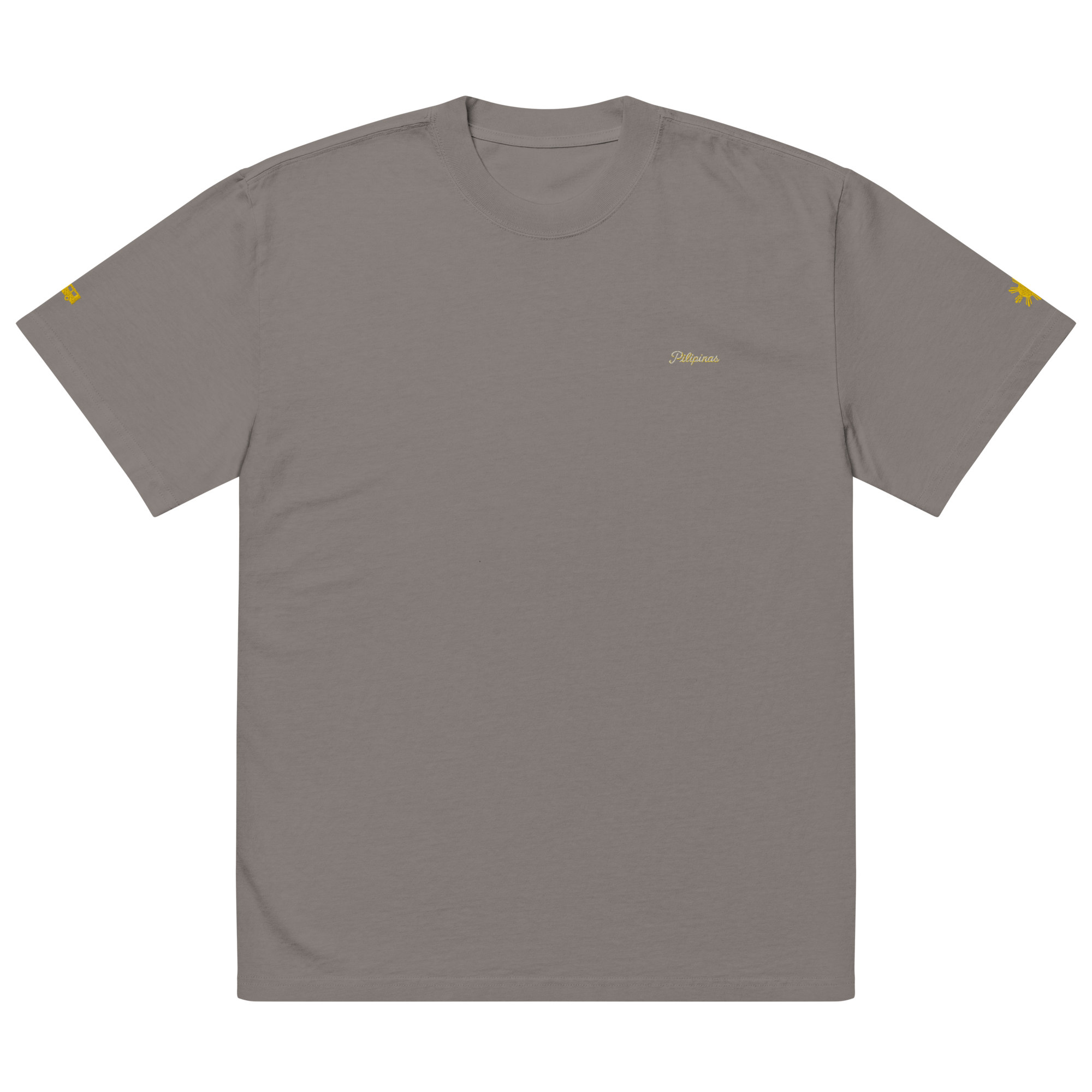MODERN SCRIPT + SUN + JEEPNEY Oversized Tee - Khaki