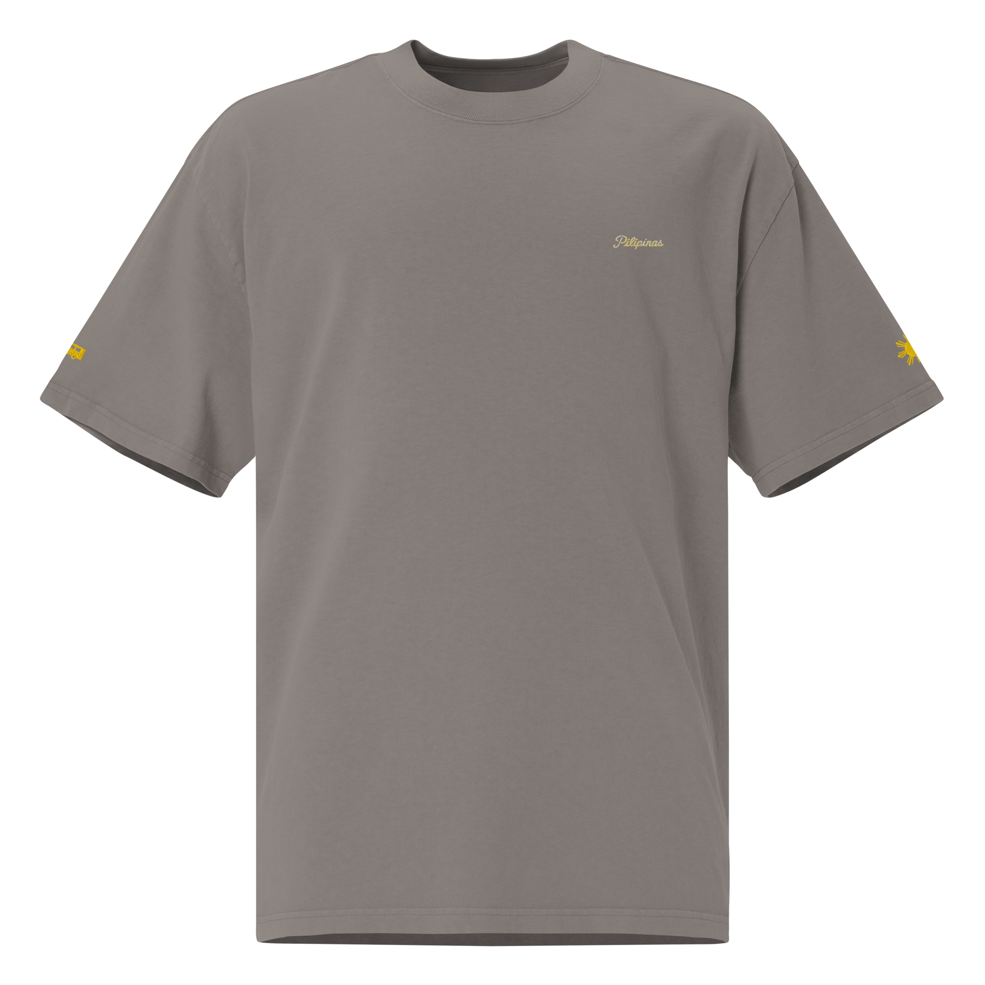 MODERN SCRIPT + SUN + JEEPNEY Oversized Tee - Grey