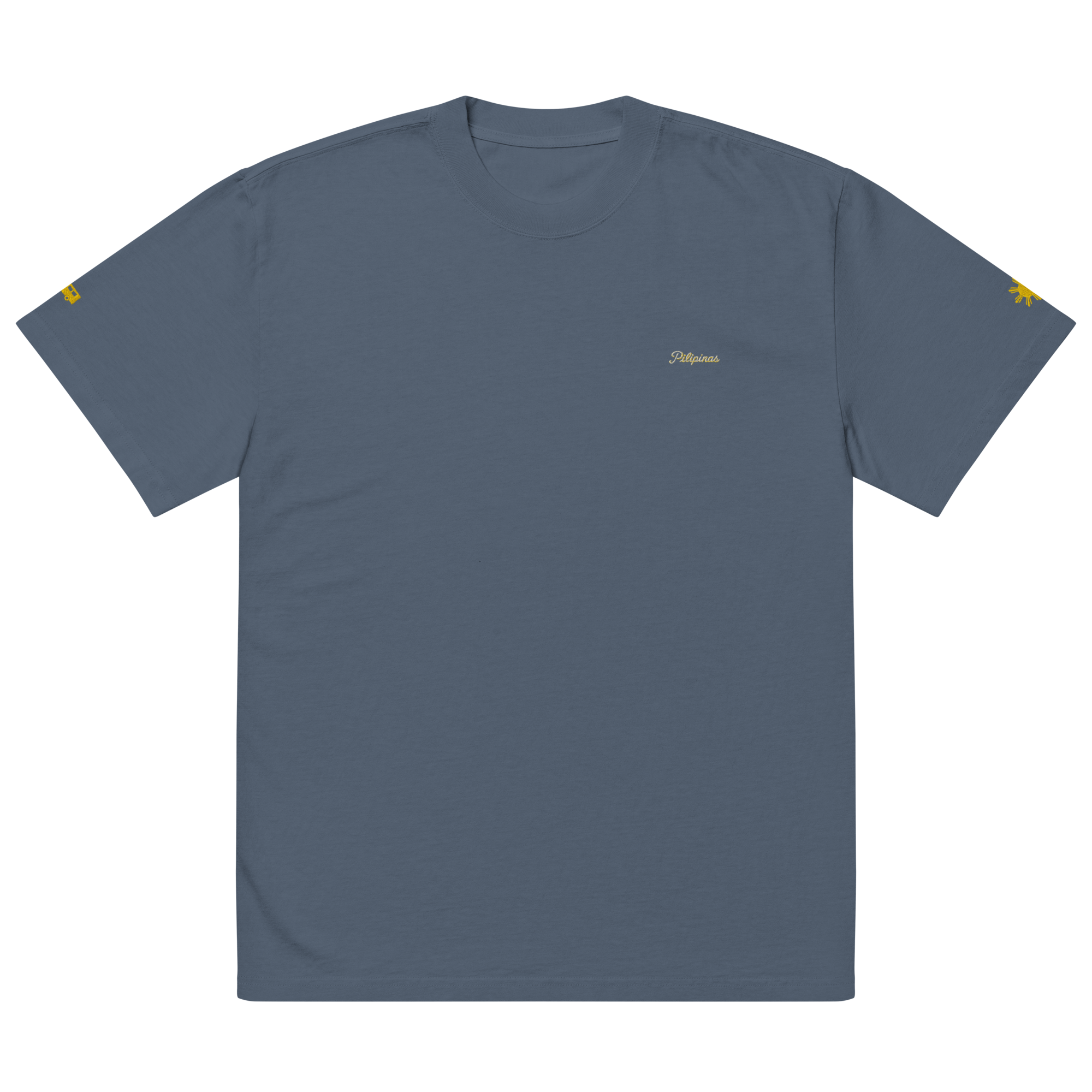 MODERN SCRIPT + SUN + JEEPNEY Oversized Tee - Indigo