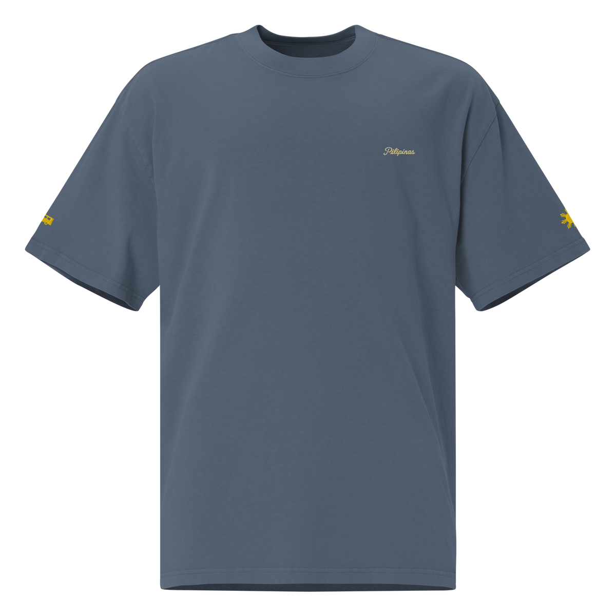 MODERN SCRIPT + SUN + JEEPNEY Oversized Tee - Indigo
