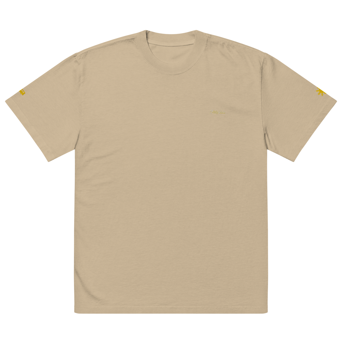 MODERN SCRIPT + SUN + JEEPNEY Oversized Tee - Khaki
