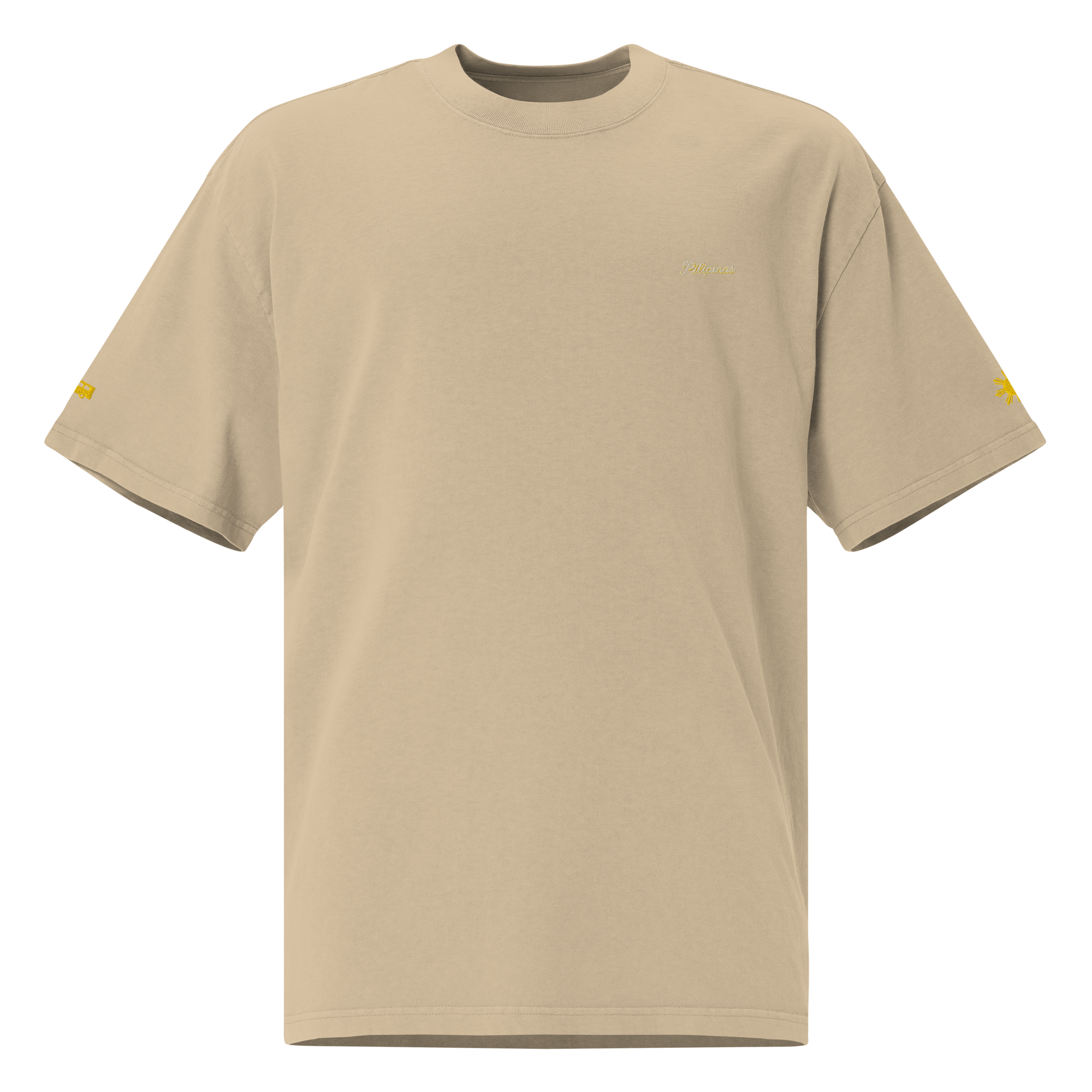 MODERN SCRIPT + SUN + JEEPNEY Oversized Tee - Khaki