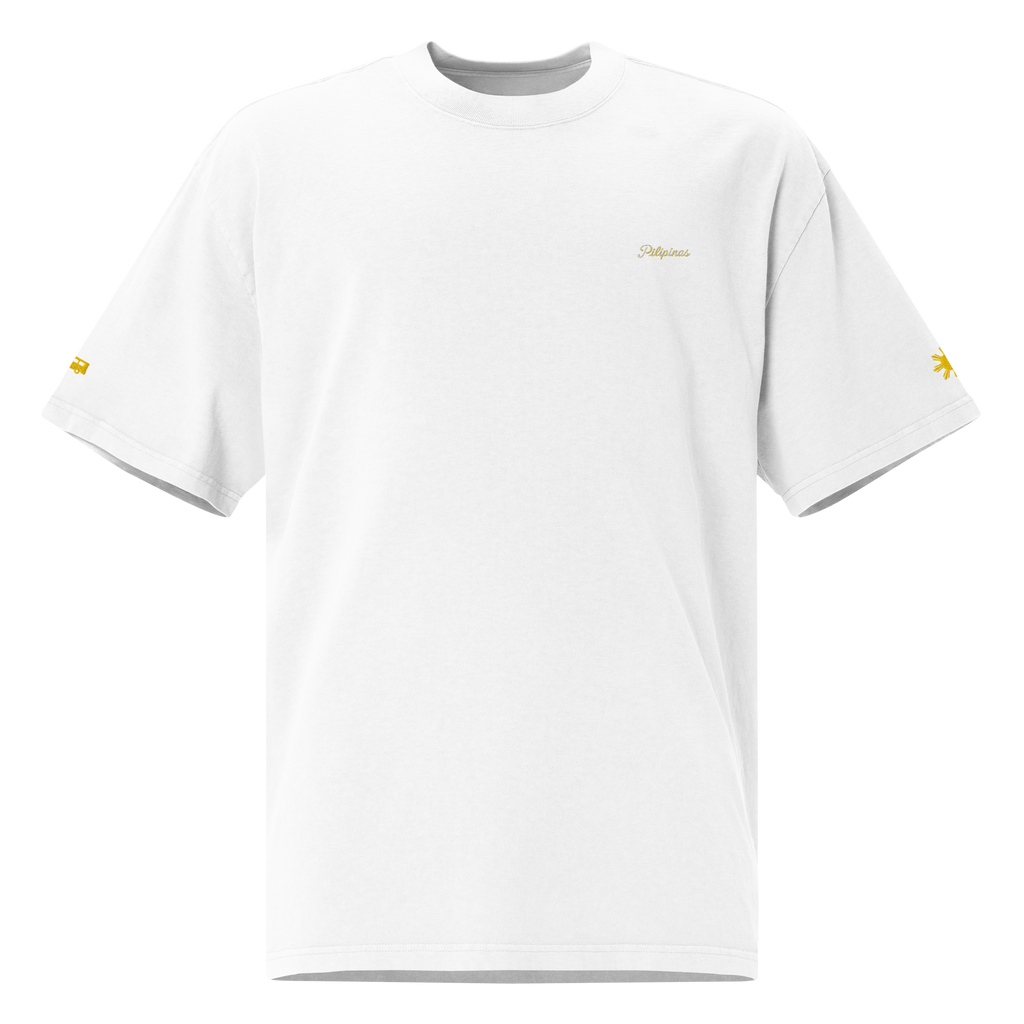 MODERN SCRIPT + SUN + JEEPNEY Oversized Tee - White