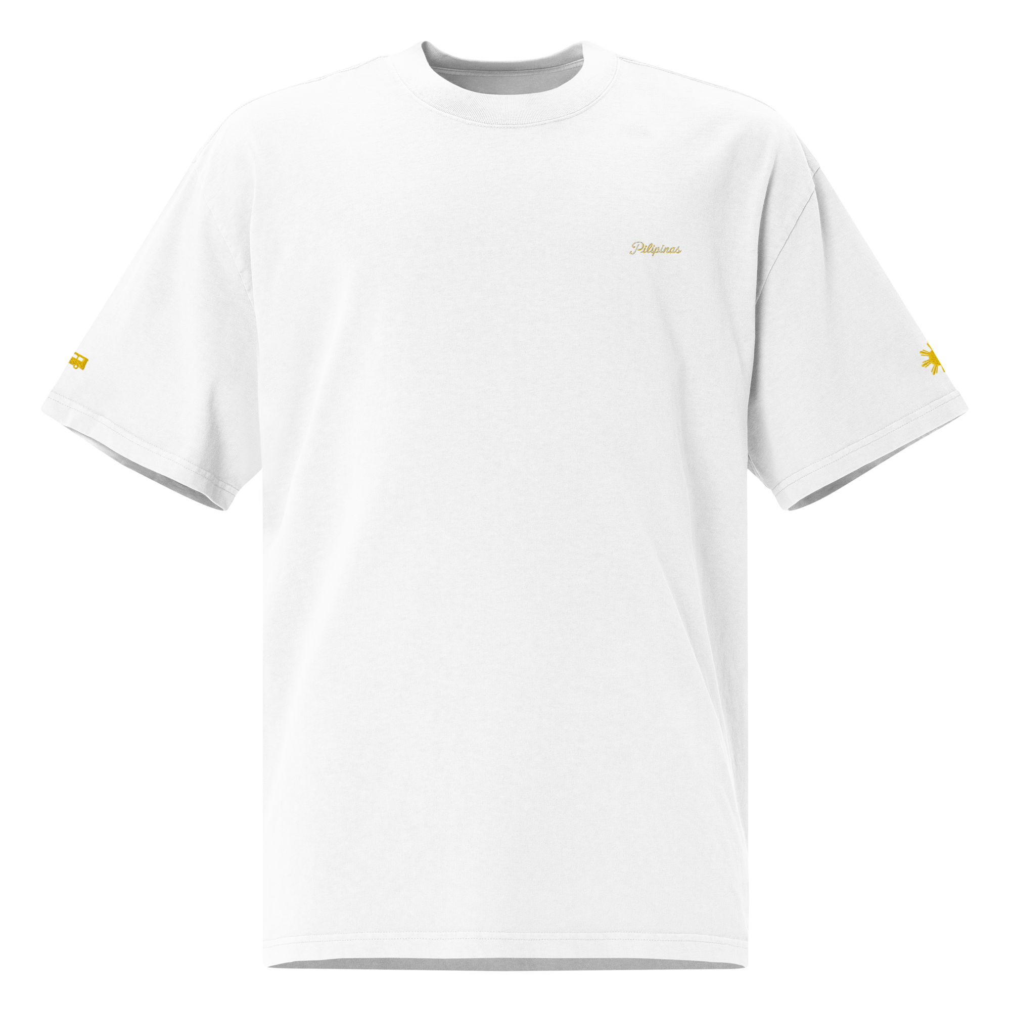 MODERN SCRIPT + SUN + JEEPNEY Oversized Tee - White