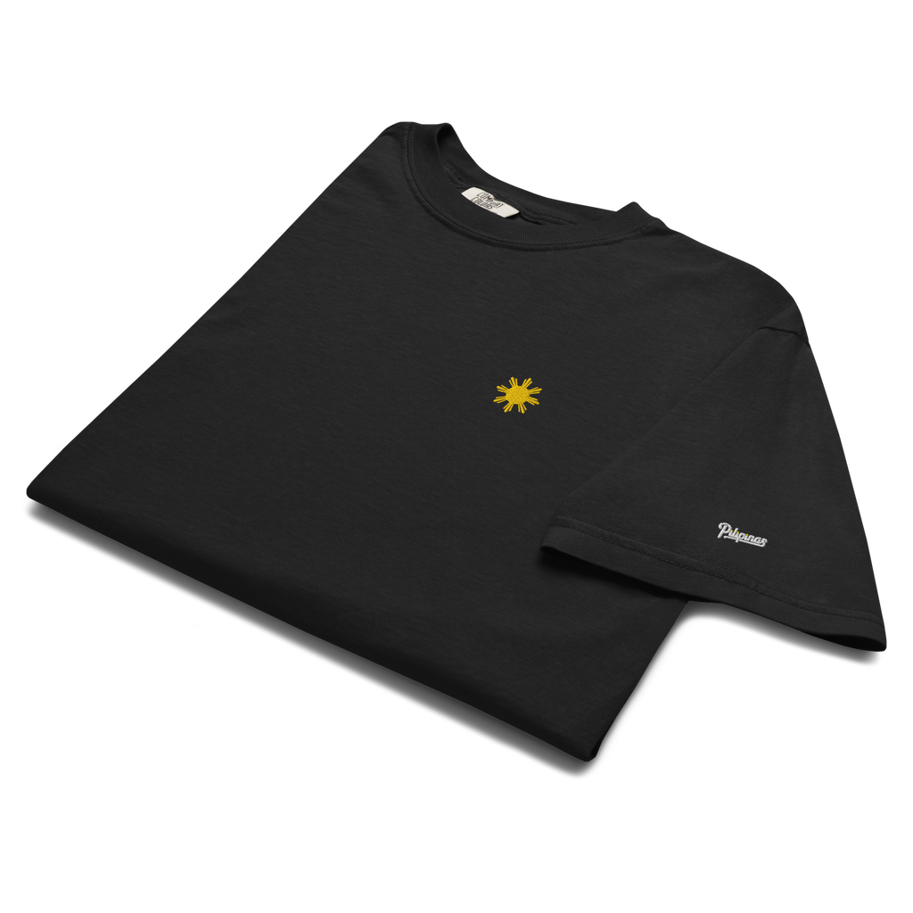 SUN + SCRIPT TEE - Black