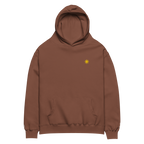 SUN + SCRIPT + JEEPNEY - oversized hoodie - Chestnut Brown