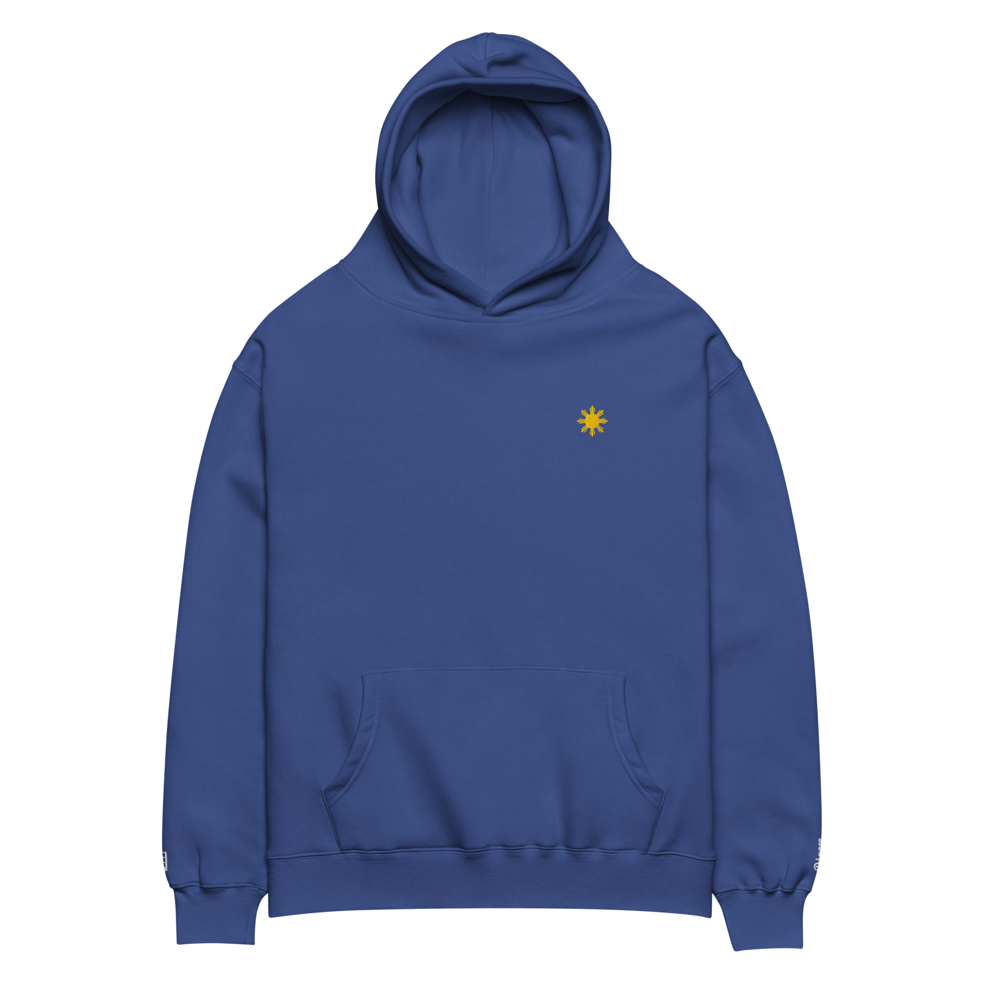 SUN + SCRIPT + JEEPNEY - oversized hoodie - Cobalt Blue