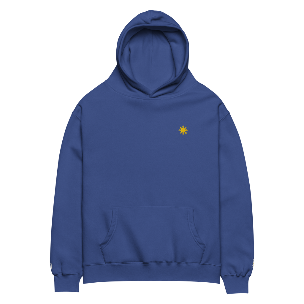 SUN + SCRIPT + JEEPNEY - oversized hoodie - Chestnut Brown