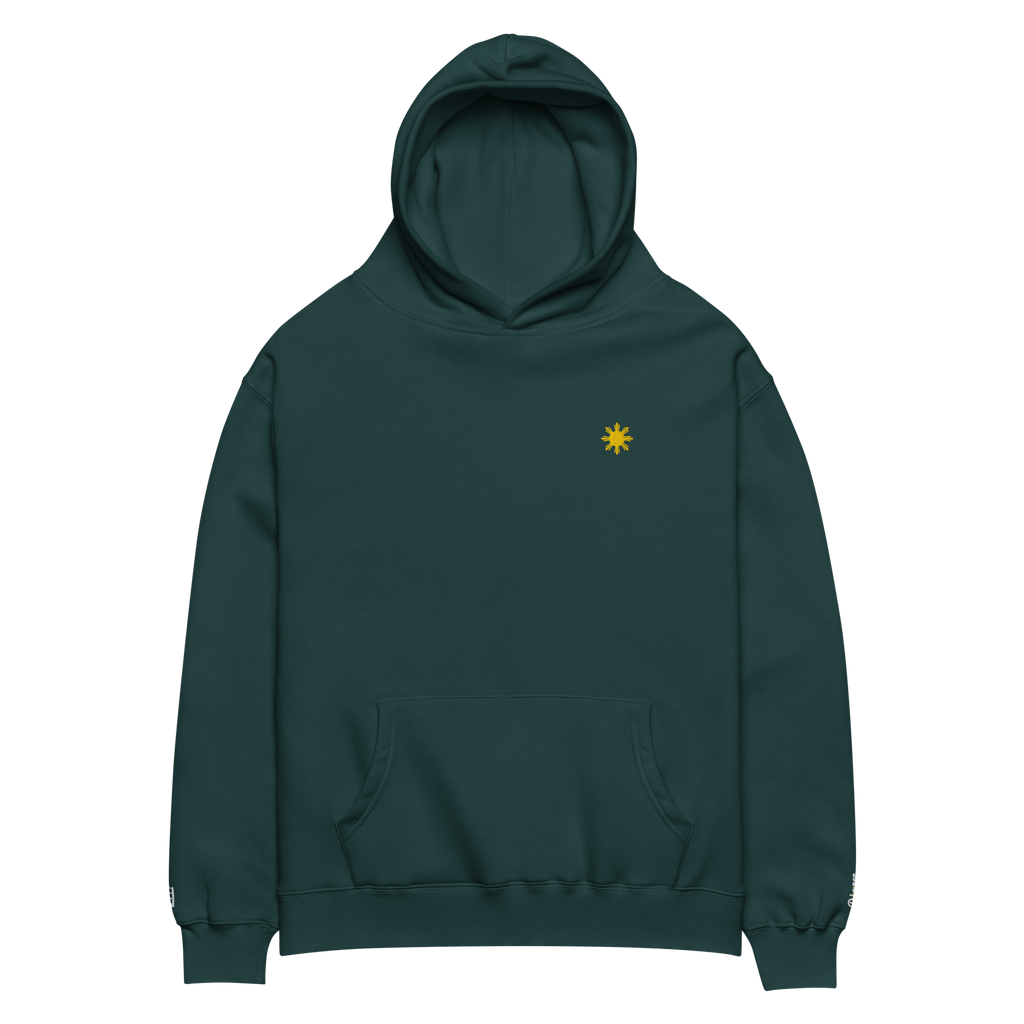 SUN + SCRIPT + JEEPNEY - oversized hoodie - Black