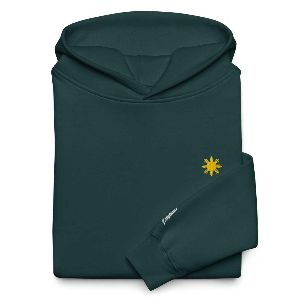 SUN + SCRIPT + JEEPNEY - oversized hoodie - Clay Brown