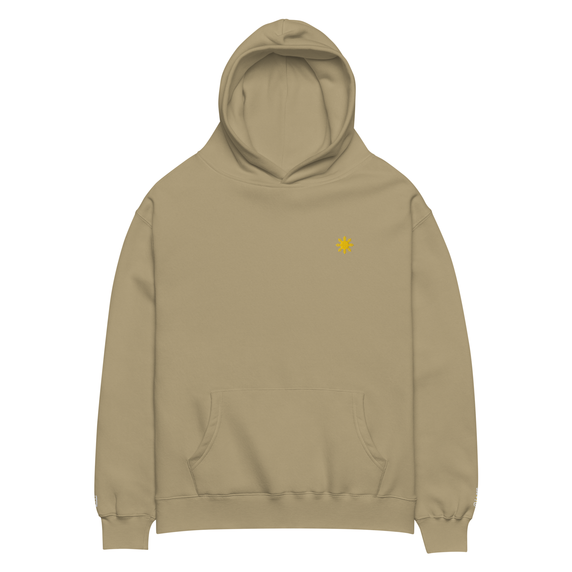 SUN + SCRIPT + JEEPNEY - oversized hoodie - Athletic Heather