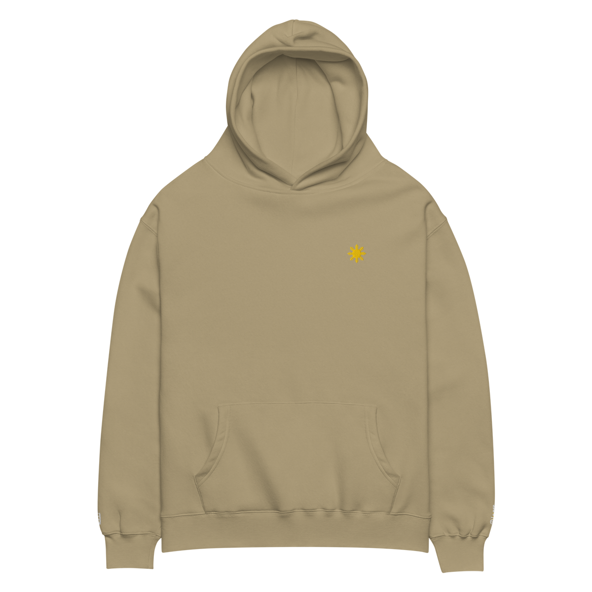 SUN + SCRIPT + JEEPNEY - oversized hoodie - Sand