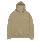 SUN + SCRIPT + JEEPNEY - oversized hoodie - Clay Brown